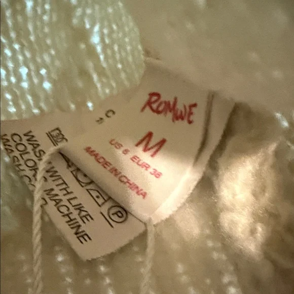 ROMWE Cream Cable Knit Cardigan - Picture 5 of 7